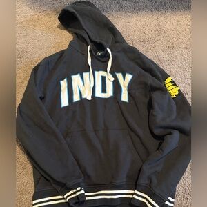 Indianapolis Pacers Black Pullover Hoodie with Blue Trim